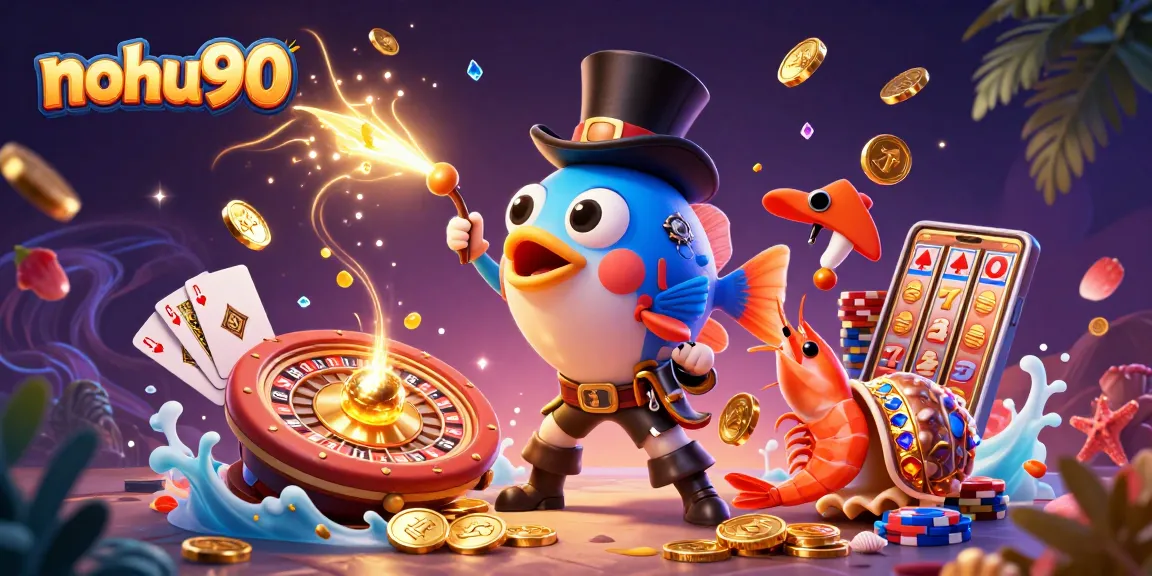 Nohu90 engages players with a dynamic underwater casino adventure featuring vibrant characters and games.