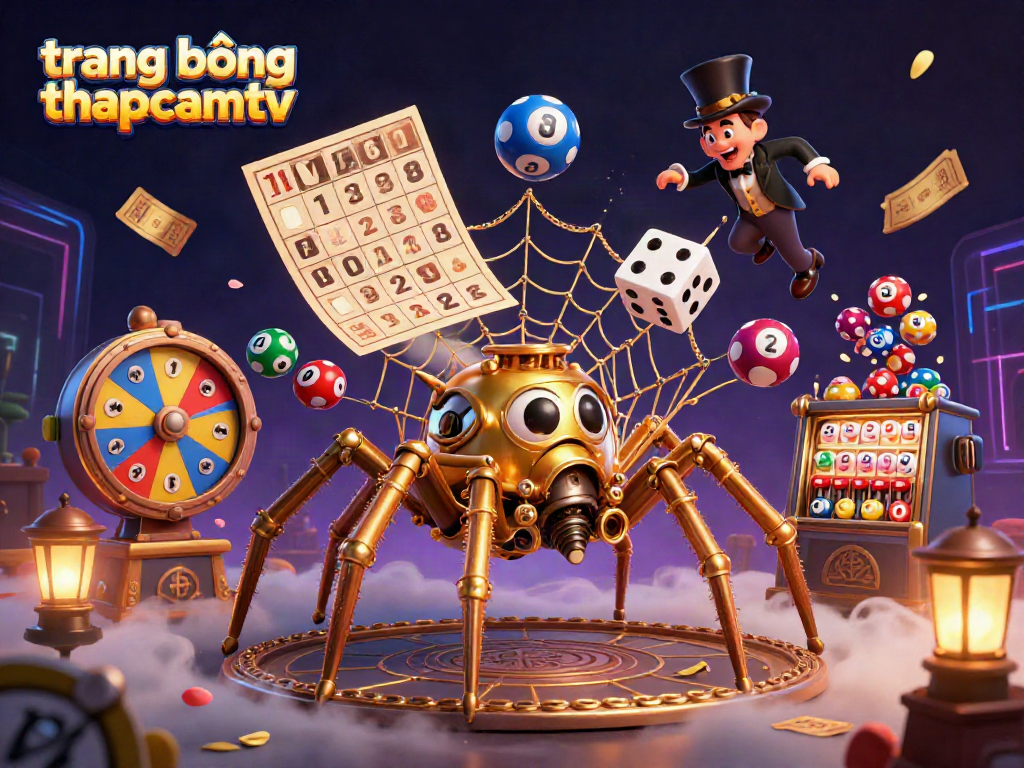Experience the dynamic universe of trang bóng thapcamtv with a vibrant, detailed 3D illustration of gaming elements.