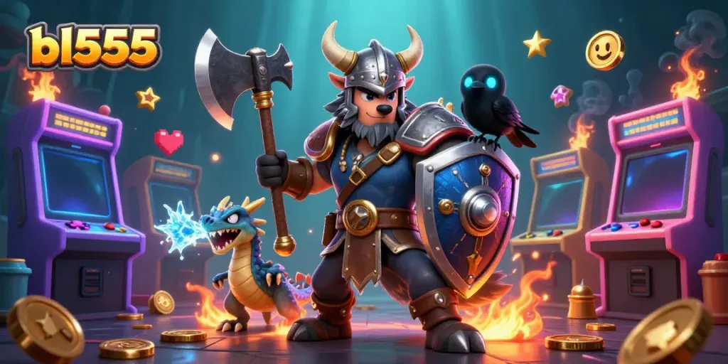 Engage with the bl555 online casino world through dynamic 3D Viking and dragon-themed slots.