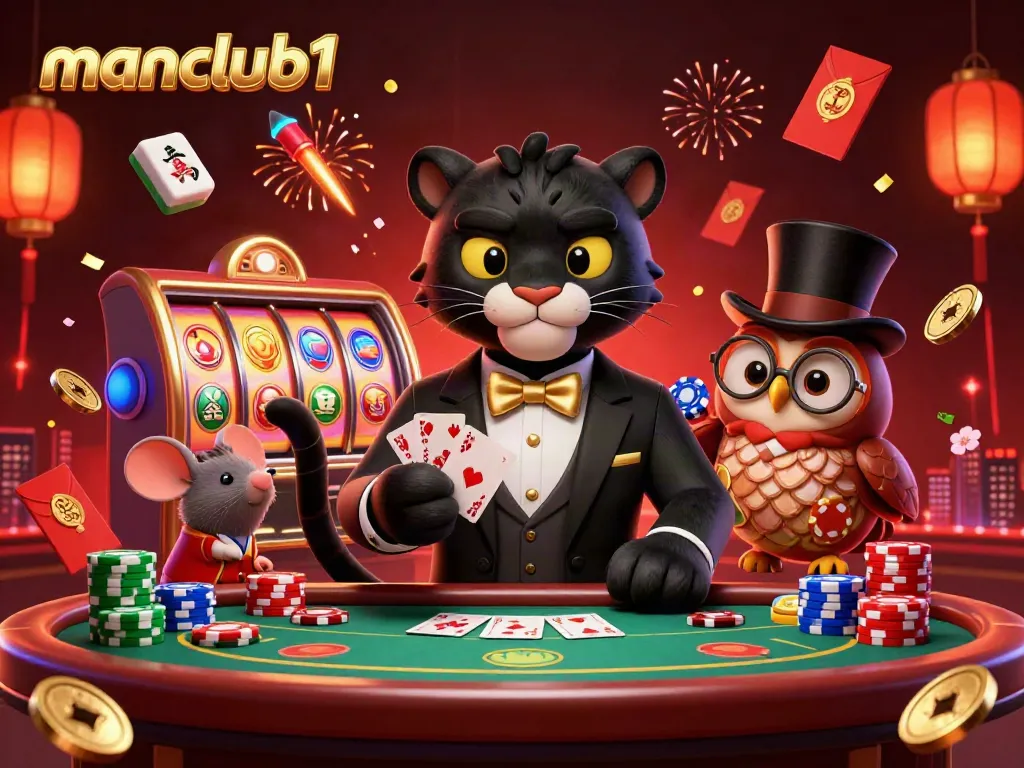 Experience an exciting manclub1 casino game scene with vibrant characters and dynamic gambling elements.
