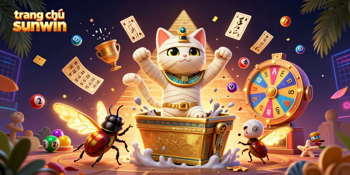 Experience gaming fun with the mummy cat and golden treasures at trang chủ sunwin.