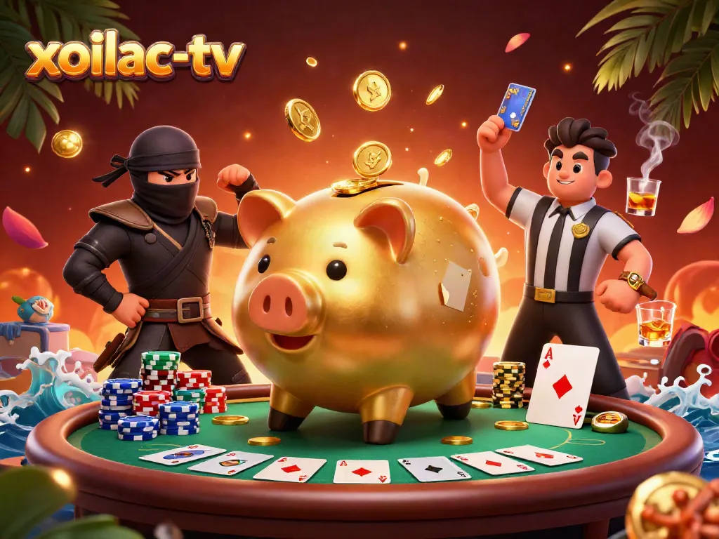 Experience thrilling moments with xoilac-tv, featuring a dynamic gaming scene with vibrant characters.