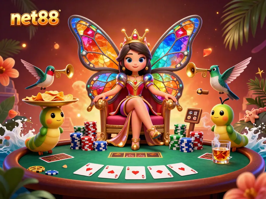 Experience thrilling gameplay at net88 with a vibrant, detailed 3D casino scene.