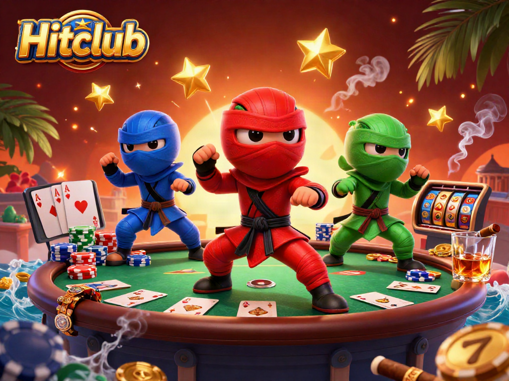 Experience thrilling gameplay with Hitclub as ninja chameleons master poker strategies.