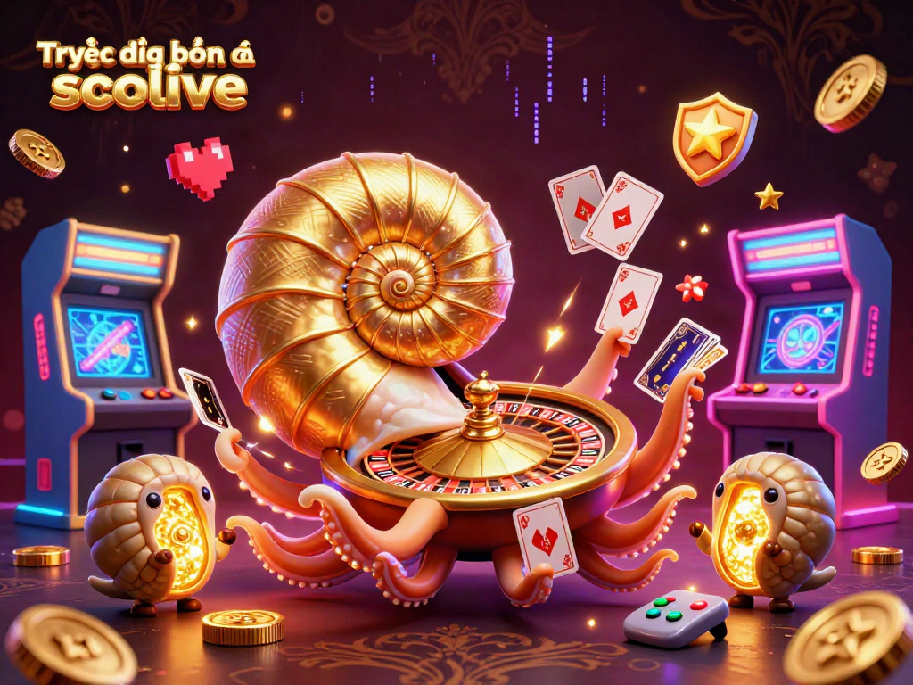Engage with Trực tiếp bóng đá socolive through this vibrant and rich 3D casino-themed illustration.