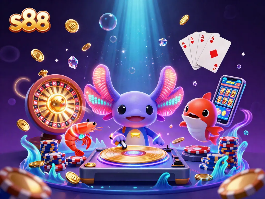 Spin the reels and win big at s88 with this vibrant underwater casino scene.
