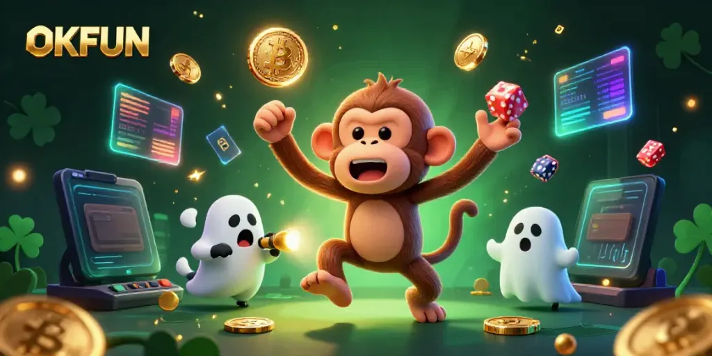Experience thrilling casino adventures with OKFUN, where captivating ghostly characters juggle fortune.