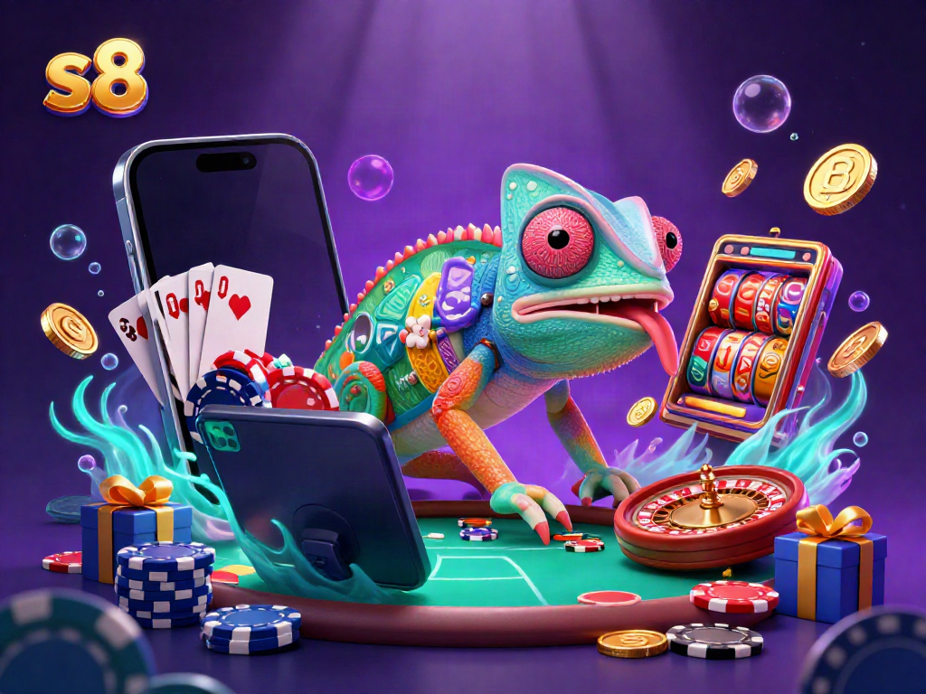 Experience thrilling slots and casino action with s8, as colorful coins and games ignite excitement.