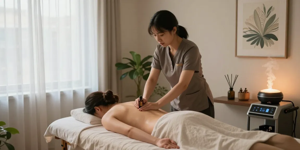 Massage therapy Burlington session in a serene room with soothing ambiance