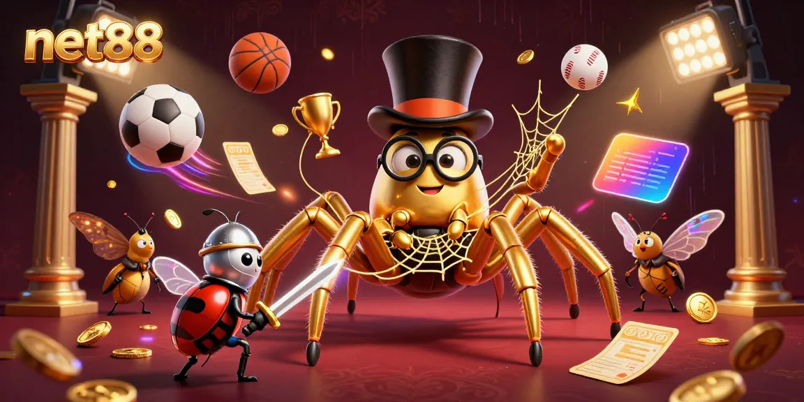 Experience the dynamic casino world at net88 with thrilling gaming scenes and colorful characters.