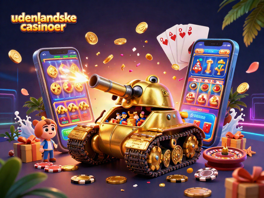 Engage with udenlandske casinoer through vibrant gaming action inside a dynamic 3D illustration.