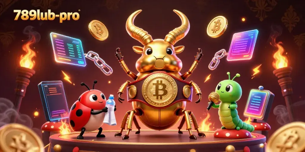 Engage in thrilling gameplay with 789lub-pro's vibrant casino atmosphere featuring unique characters.