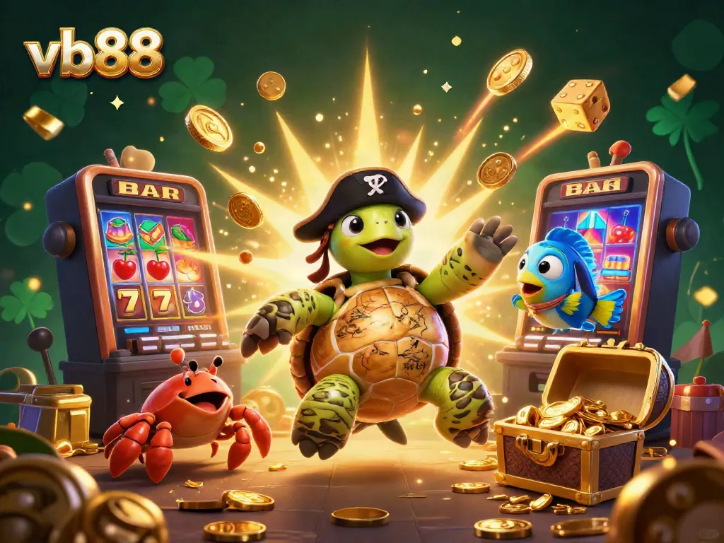 Experience the excitement of vb88 with vibrant characters and jackpot elements in dynamic 3D illustration.
