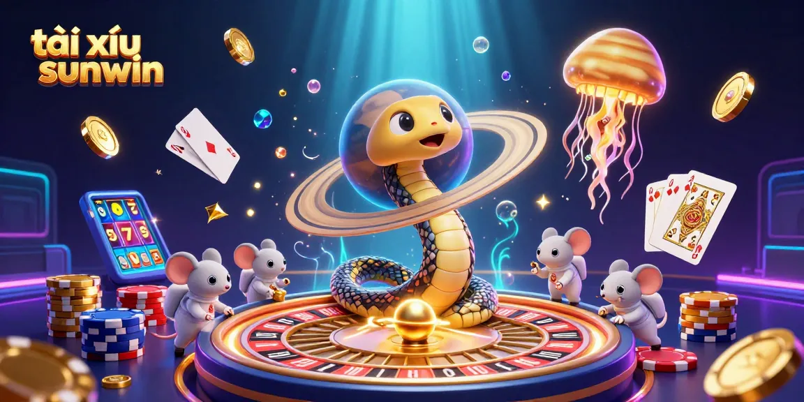 Play tài xỉu sunwin and win big in a vibrant cosmic casino atmosphere.