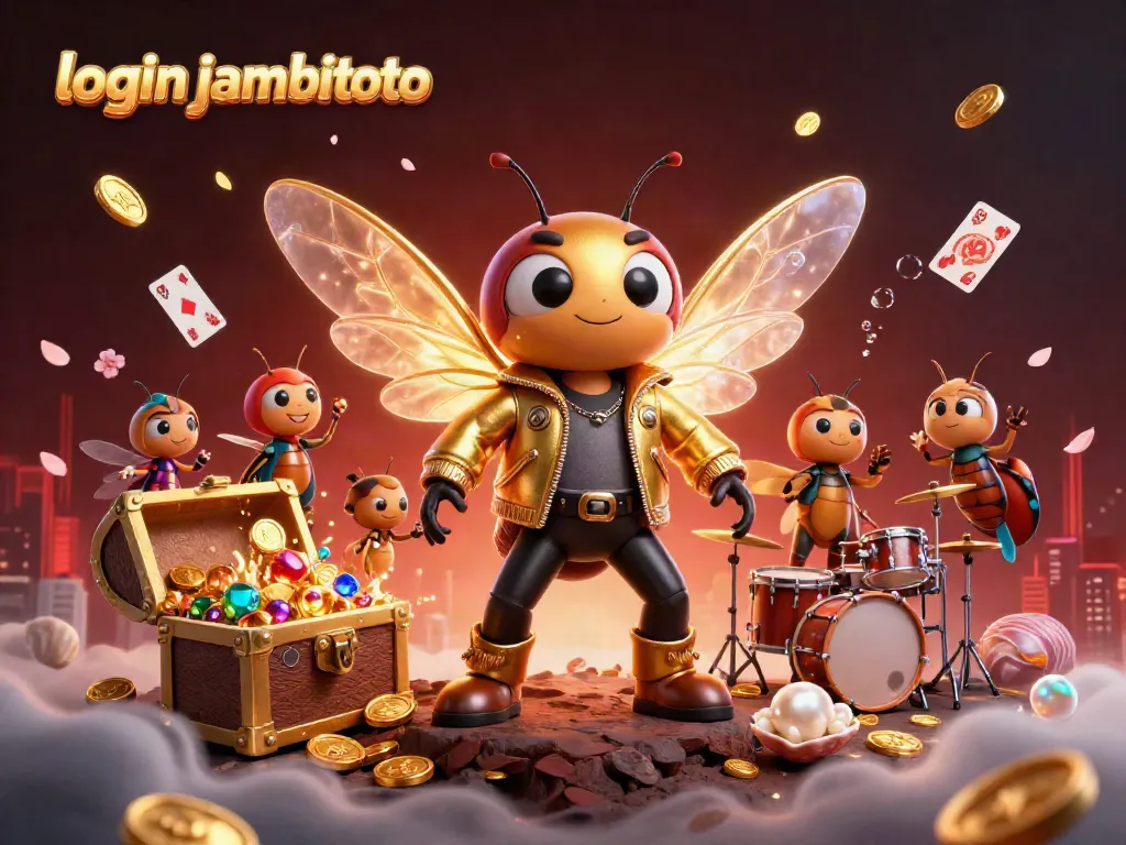 Experience the thrill of login jambitoto with exciting jackpot visuals and dynamic characters in an engaging 3D illustration.