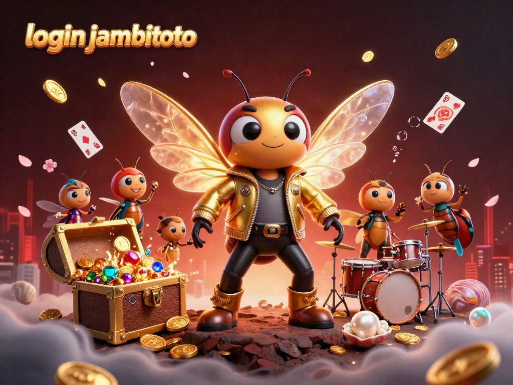 Experience the thrill of login jambitoto with exciting jackpot visuals and dynamic characters in an engaging 3D illustration.