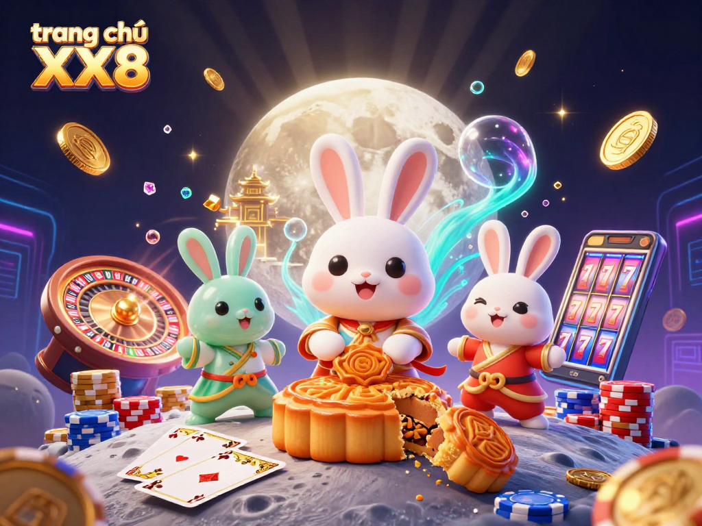 Engage in thrills with trang chủ XX8 featuring moon rabbits and golden poker treasures.