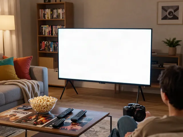 Explore Pikashow alternatives in a cozy movie-watching setup with streaming devices and movie posters.