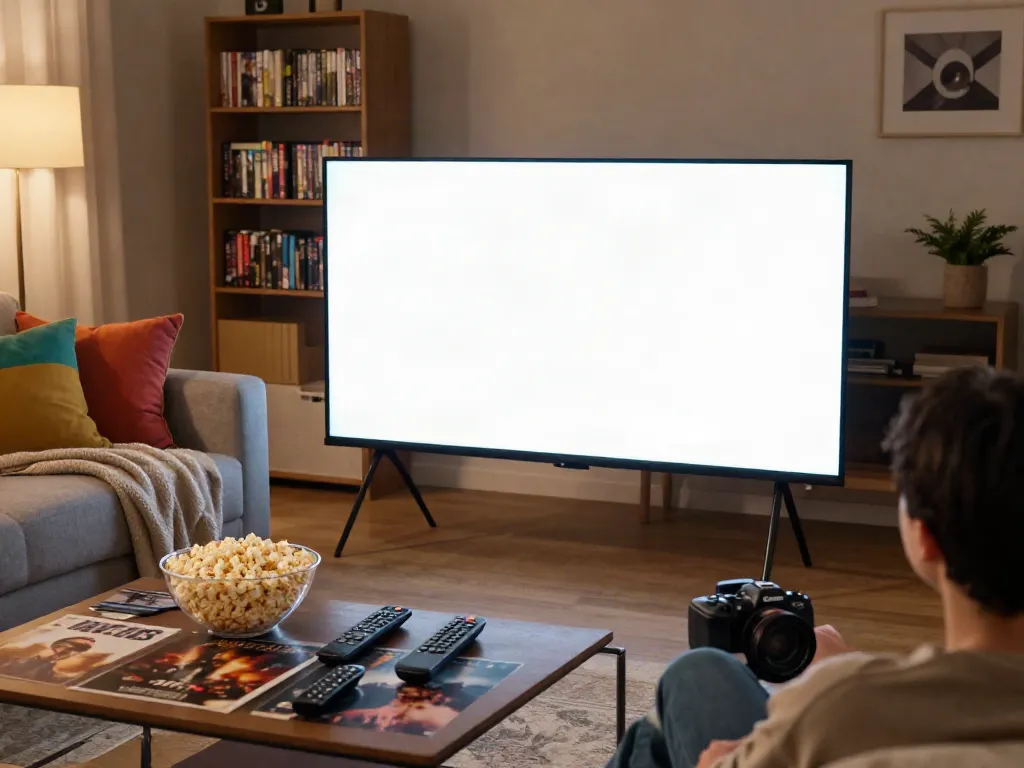Explore Pikashow alternatives in a cozy movie-watching setup with streaming devices and movie posters.