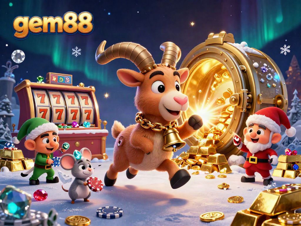 Experience engaging gameplay with gem88 in a vibrant casino illustration featuring unique characters.