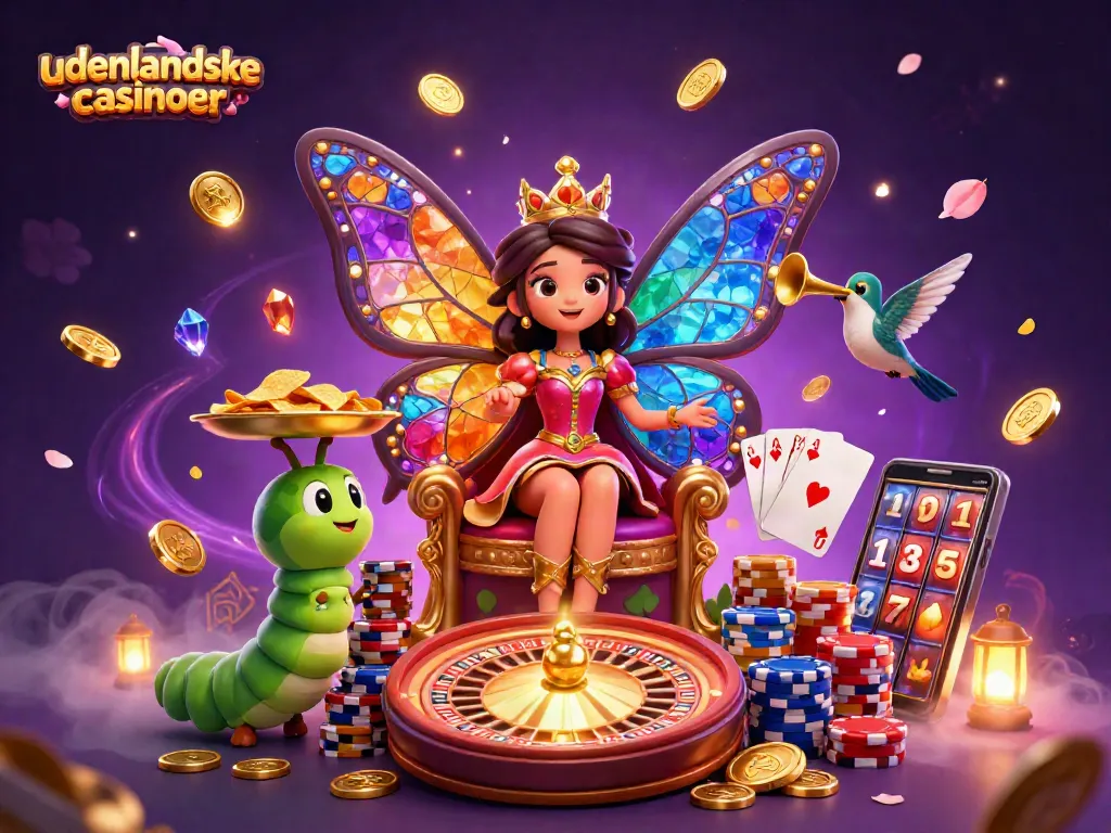 Experience stunning udenlandske casinoer promotional art featuring dazzling characters and vibrant casino elements.