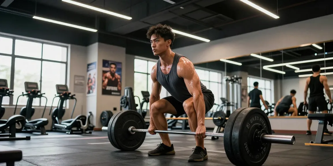 Prime Pharma Steroiden bodybuilding workout with a dedicated athlete lifting weights in a modern gym.